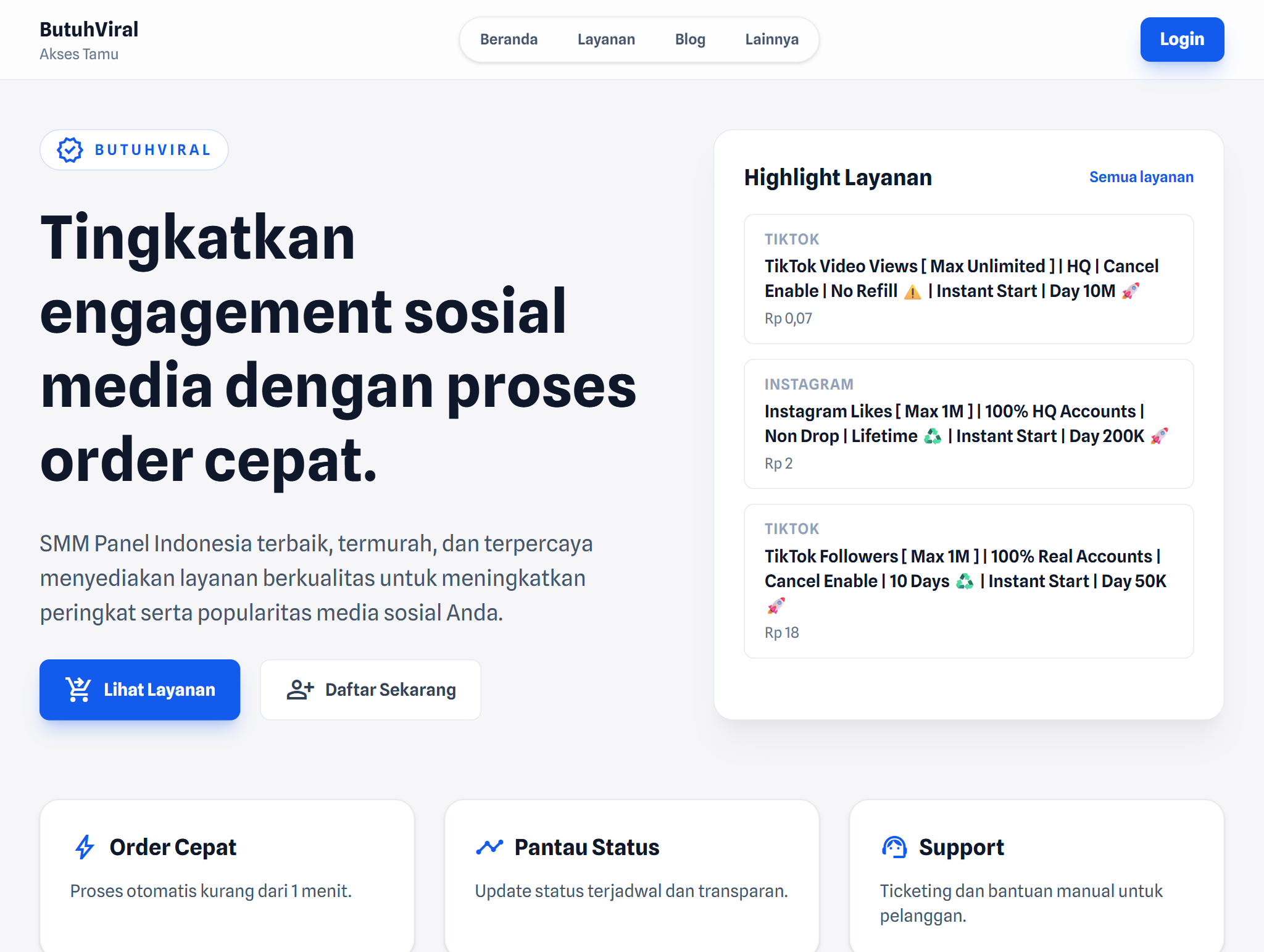 ButuhViral - Panel SMM Indonesia