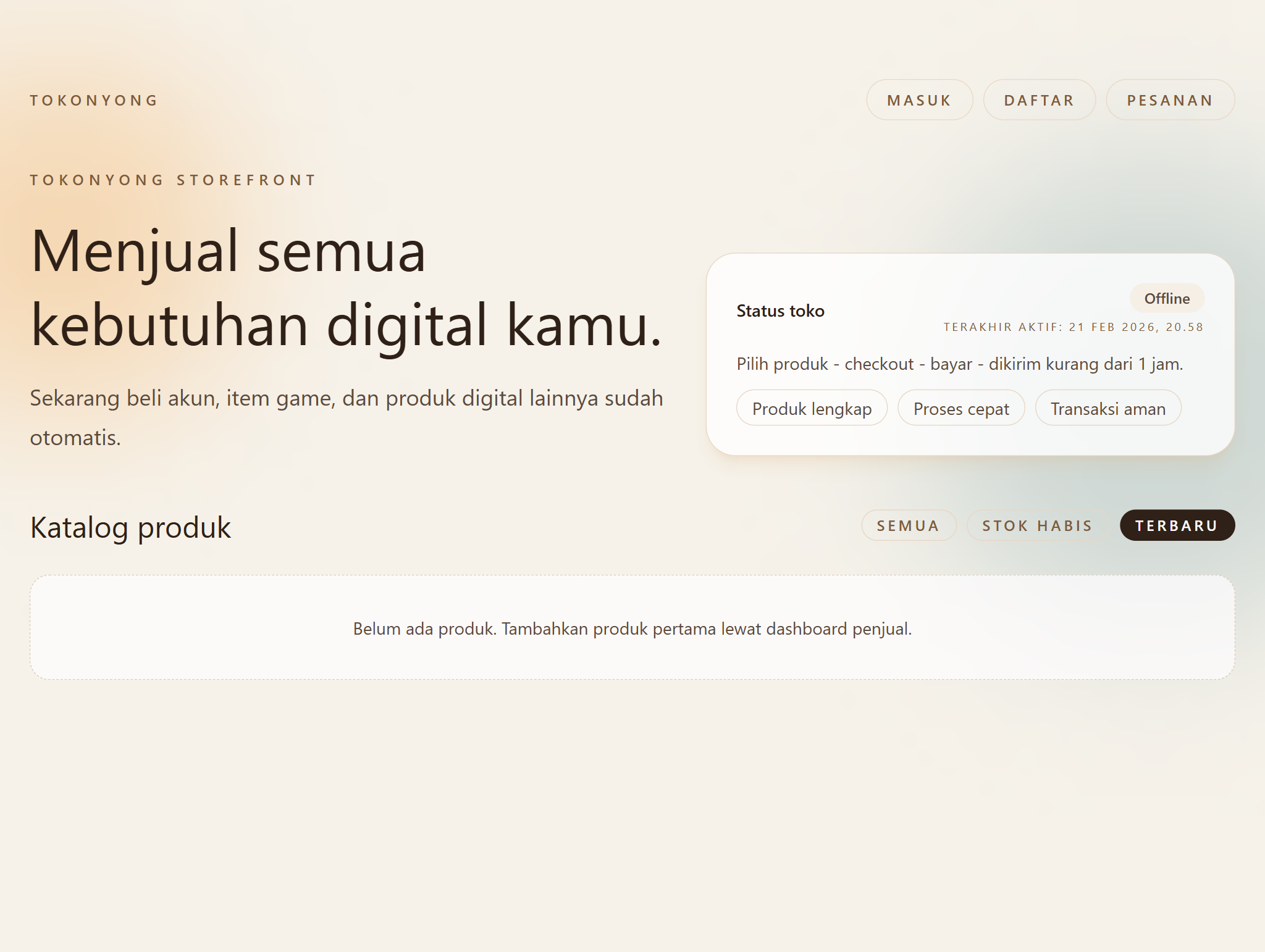 Tokonyong | E-Commerce App